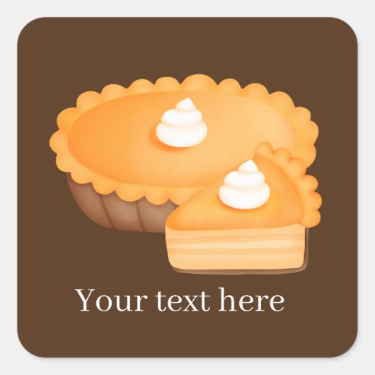 Sticker Carré Chute citrouille saisonnier ajouter le texte Carré (Devant)