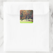 Sticker Carré Chute Vaches Champ Nature (Sac)