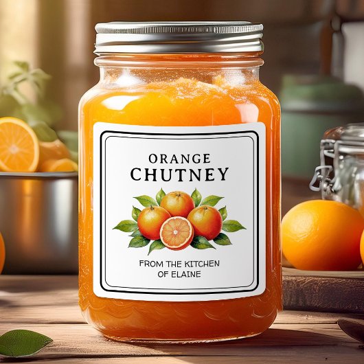 Sticker Carré Chutney d'orange