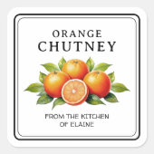 Sticker Carré Chutney d'orange (Devant)