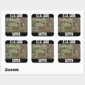 STICKER CARRÉ CIA LEAK SATIVA (Feuille)