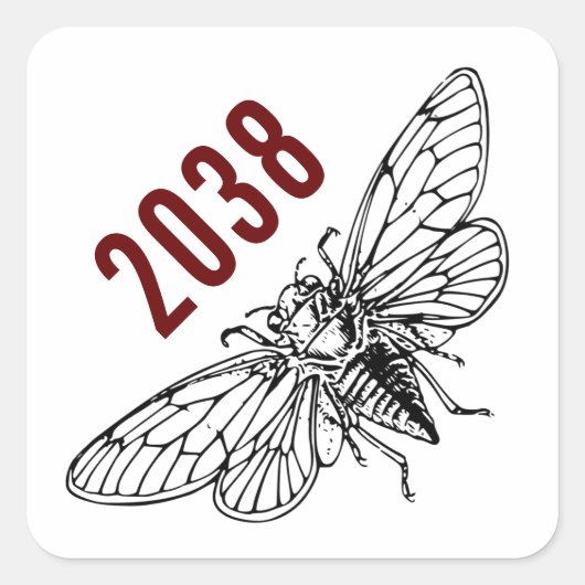Sticker Carré Cicadas Rise - 2038 (Devant)