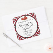 Sticker Carré Cidre d'Apple maison personnalisée (Enveloppe)