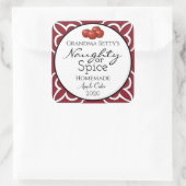 Sticker Carré Cidre d'Apple maison personnalisée (Sac)