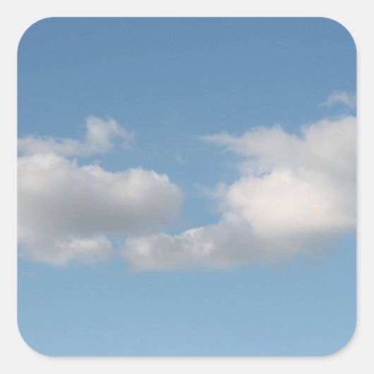 Sticker Carré Ciel avec nuages. (Devant)