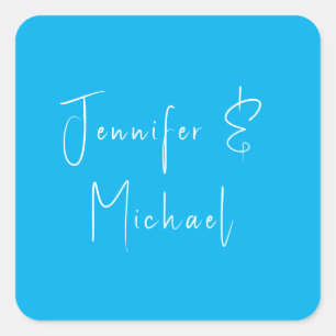 Sticker Carré Ciel bleu classique mariage