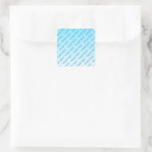 Sticker Carré Ciel bleu (couleur changeable) Motif Ombre et text (Sac)