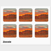 Sticker Carré Ciel en Feu (Feuille)