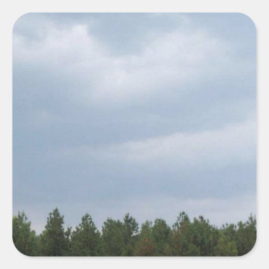 Sticker Carré Ciel et nuages (Devant)