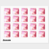 Sticker Carré Ciel rose (Feuille)