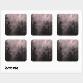 Sticker Carré Ciel rouge sang hanté avec des ravens (Feuille)