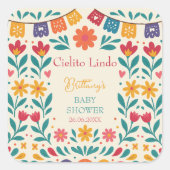 Sticker Carré Cielito Lindo Mexican Baby Shower Fiesta (Devant)