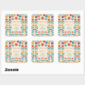 Sticker Carré Cielito Lindo Mexican Baby Shower Fiesta (Feuille)
