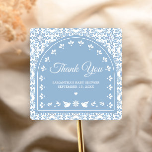 Sticker Carré Cielito Lindo Papel Picado Baby Shower