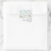 Sticker Carré Cieux bleus et papillons (Sac)