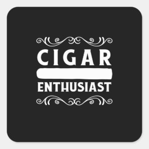 Sticker Carré Cigar Enthusiast