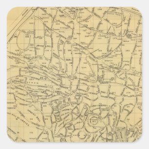 Sticker Carré Cimetière en bois vert