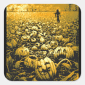 Sticker Carré cimetière Jack O'Lantern (Devant)