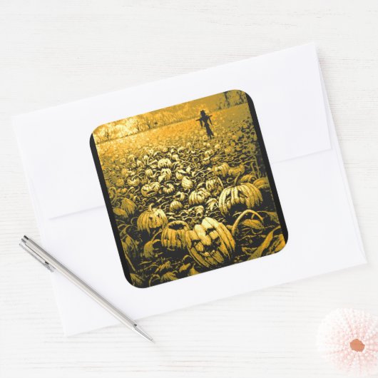 Sticker Carré cimetière Jack O'Lantern (Enveloppe)