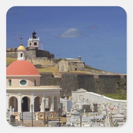 Sticker Carré Cimetière marin de Porto Rico (Devant)