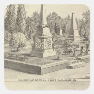 Sticker Carré Cimetière Sacto, res Woodland