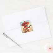 Sticker Carré Cinco de Mayo Chili Guitar Player (Enveloppe)