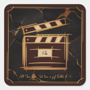 Sticker Carré cinéaste, producteur de films, réalisateur, acteur