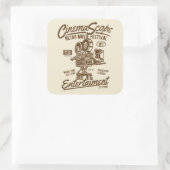 Sticker Carré Cinema Scope Classic Retro Hollywood Camera Hollyw (Sac)
