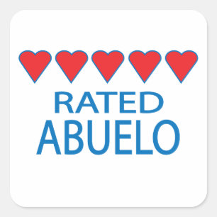 Sticker Carré Cinq Coeurs Abuelo