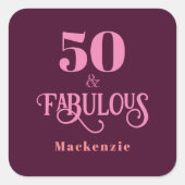 Sticker Carré Cinquante et fabuleuse Bourgogne (Devant)