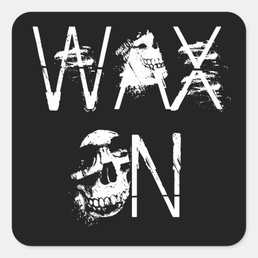 STICKER CARRÉ CIRE SUR LA CHAUSSÉE DE BÂTIMENT. (Devant)