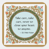 Sticker Carré Citation célèbre de St. Peter Faber (BK 051) (Devant)