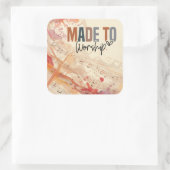 Sticker Carré Citation chrétienne inspirée faite pour le culte (Sac)