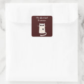 Sticker Carré Citation de chats Lonely Hearts (Sac)