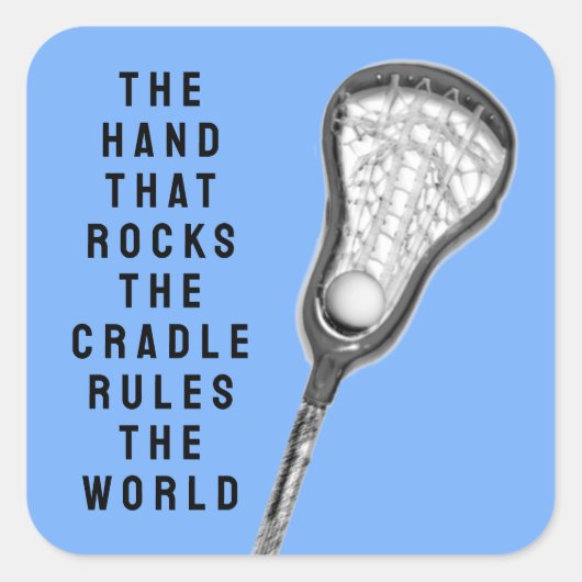 Sticker Carré Citation de crosse pour filles (Devant)