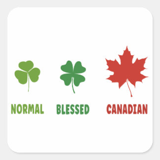 Sticker Carré Citation de feuille d'érable canadienne amusante p