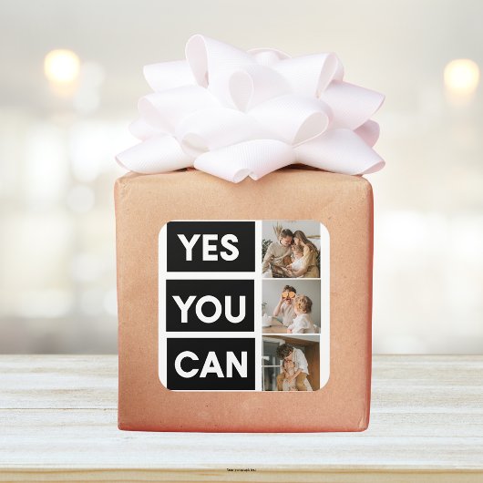 Sticker Carré Citation de la famille de collage moderne