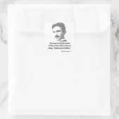 Sticker Carré Citation De Nikola Tesla (Sac)