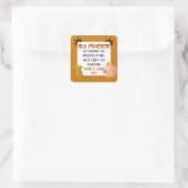 Sticker Carré Citation de sensibilisation à la colère (Sac)