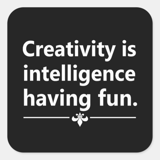 Sticker Carré Citation de vie motivante (Devant)