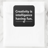 Sticker Carré Citation de vie motivante (Sac)