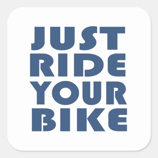 Sticker Carré Citation de VTT motivationnel - Cyclisme drôle (Devant)