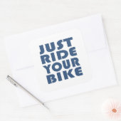 Sticker Carré Citation de VTT motivationnel - Cyclisme drôle (Enveloppe)