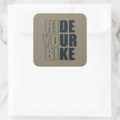 Sticker Carré Citation de VTT motivationnelle - Cyclisme drôle (Sac)