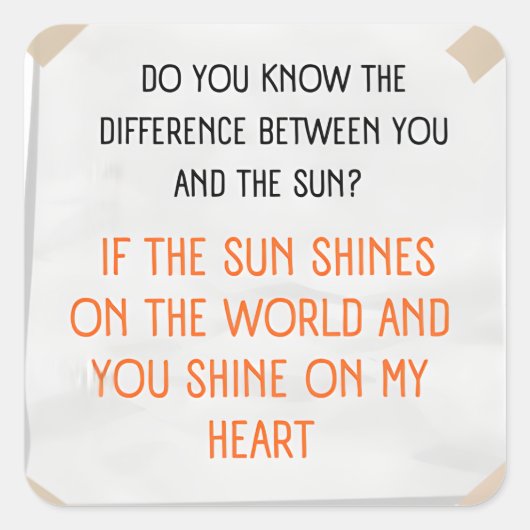 Sticker Carré Citation drôle (Devant)