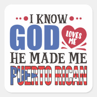 Sticker Carré Citation du patrimoine de Porto Rico drôle