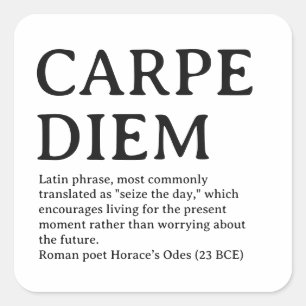 Sticker Carré Citation latine Carpe Diem