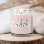 Sticker Carré Citation moderne Pastel Pink Inhale Exhale<br><div class="desc">Citation moderne Pastel Pink Inhale Exhale</div>