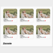 Sticker Carré Citation romantique branchée | Valentines (Feuille)