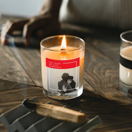 Sticker Carré Citation romantique et photo | Cadeau Valentines